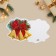 Postcard, decor on a puffy adhesive tape "Bells", New Year
