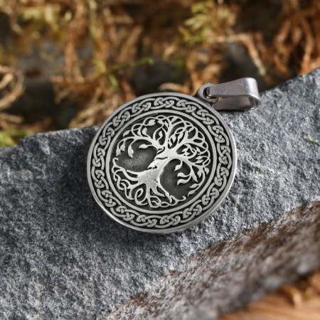 The amulet "Tree of life", metal pudter, art casting, d = 18 mm