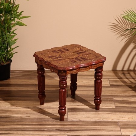 Coffee table 44x44x40 cm, tree shisham