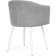 Stol on a metal frame of the jack metal/velor, white/light gray 59x57x83 cm