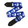 Music Life guitar belt, 60-117x5 cm, skulls on blue
