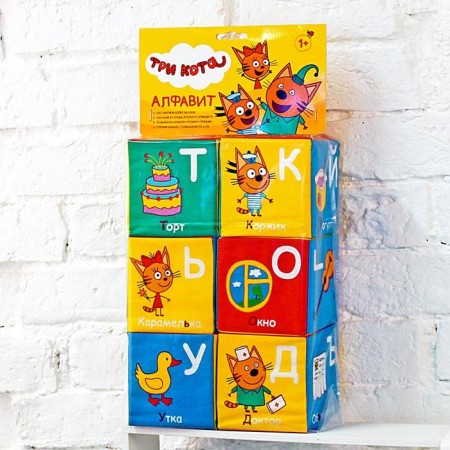 A set of soft cubes "Three cats. Alphabet"-4