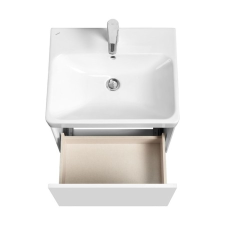 Tumbing under the Aquaton Asti sink, 55 cm, white gloss color, white matte-3
