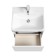Tumbing under the Aquaton Asti sink, 55 cm, white gloss color, white matte