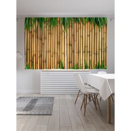 Photostes "Bamboo in the grass", Saten, size 145x180 cm, 2 pcs