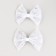 Hair hairpin white bow, set, 2 pcs, 7.5 cm, cold heart