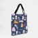Set of a youth backpack from textiles, a shoper bag, blue color