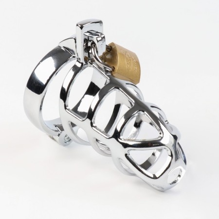 Belt of fidelity "Total cell No. 2", rings d = 4; 4.5; 5 cm, lock, key, metal-3