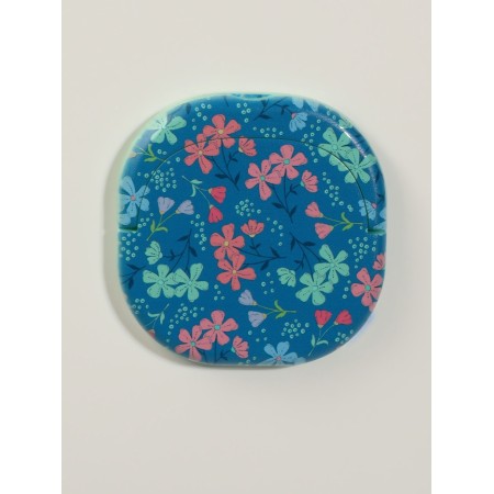 Pocket mirror “pattern”, with a stand, 8 × 8 cm, blue color-3