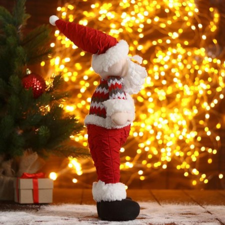 Soft toy "Santa Claus-Pussat" 12x40 cm, red-3