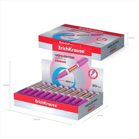 Erichkrause Visioline V-11 Mini, 0.6-4.0 mm, water-based ink, pink neon-4