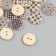 Buttons wood for creativity 2 punctures "patterns" black set 40 pcs 1.5x1.5x0.4 cm