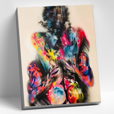 Picture on the numbers "Rainbow Woman", 40 × 50 cm, 20 colors