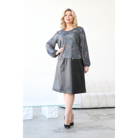 Female dress, size 56, black color-5