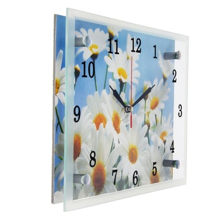 Carty clock is wall-mounted, interior "chamomiles", silent, 25 x 20 cm-1
