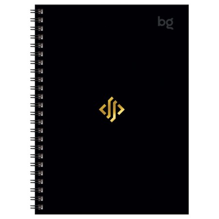 Note book A6, 120 sheets in a cage on the rowing "Monocolor/Classic", a solid cover, matte lamination, foil embossing, mix-2