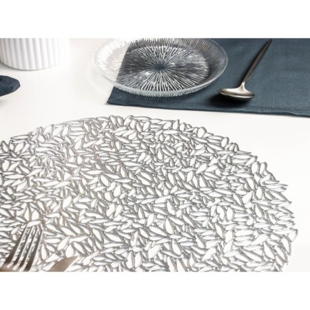 Serving napkin on the table "Manifik", d = 38 cm, silver color-8