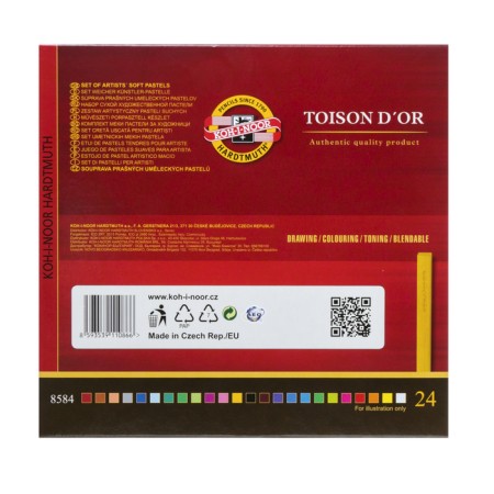 Pastel dry art 24 colors, Soft Koh-I-Noor Toison D`or 8584-3
