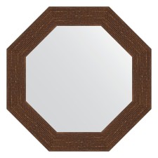 Mirror in the baguette frame, mosaic antique copper 70 mm, 53.0x53.0 cm
