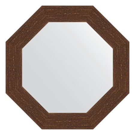 Mirror in the baguette frame, mosaic antique copper 70 mm, 53.0x53.0 cm