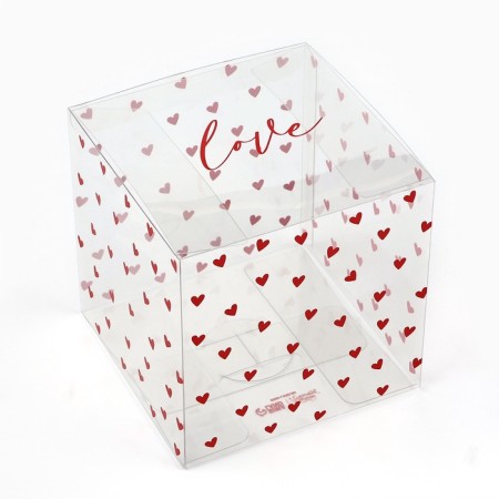 Gift PVC, packaging, “love inside”, 12 x 12 x 12 cm-1