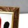 Photo frame plastic 10x15 cm "Chocolate leaves, golden double frame" 19.8x14.8 cm
