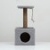 Animal house, with a clawe and shelf, jute, 32 x 32 x 64 cm, gray