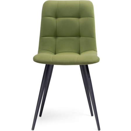 Stool on a metal frame chilli metal/velor, black/green 44x50x85 cm-1