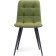Stool on a metal frame chilli metal/velor, black/green 44x50x85 cm