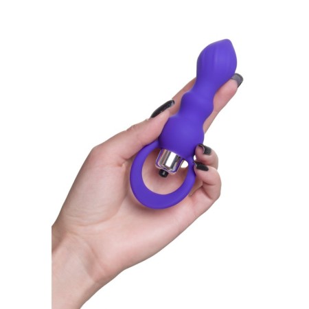 Anal sleeve Todo by Toyfa Curvy, silicone, purple, 14 cm, Ø 3.2 cm-5
