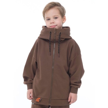 Pelican sweatshirt for a boy, height 98 cm, chocolate color