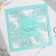 Wedding invitation: carved 16 x 16 cm, (mint color)