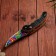 Wooden souvenir "Automatic folding knife" multi -colored vintage