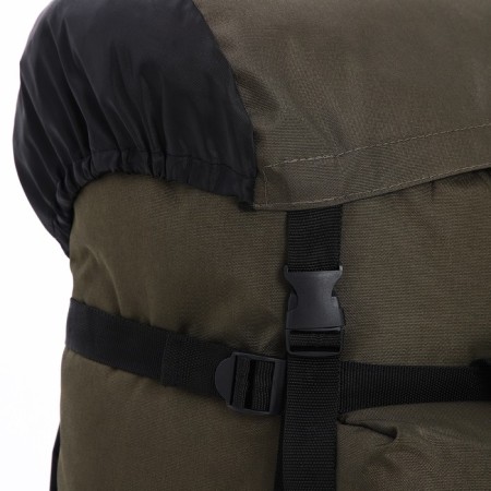 Tourist backpack, 50 liters, cord on a screed, 3 outer pockets, huntsman, khaki color-7