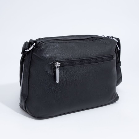 Bag Cross-Bodi with a zipper, black color-1