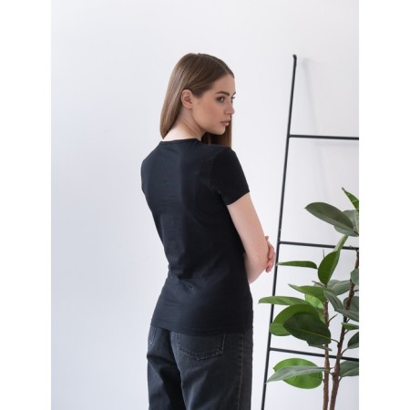 Female T-shirt, size 52, dark blue color-4