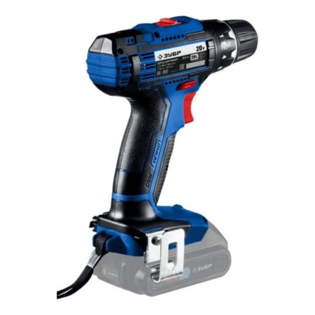 Drill-shuruvret bison DL-201, 20 V, without battery and ZU, BZP, 0.8-10 mm, 2 speeds, Li-lon, 50 nm-2