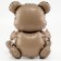 Foil ball 26 "Cream bear with heart", under the air