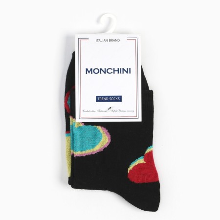 Women's socks, black color/heart, size 38-40-4