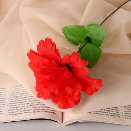 Artificial flowers "Sonata gloxinies" D-11 cm H-20 cm, red