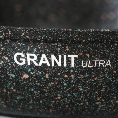 Granit Ultra pan, d = 26 cm, glass cover, removable handle, anti -stick coating-7