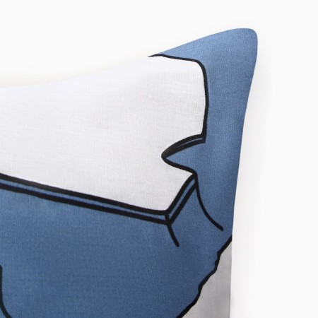 Pillowcase "Ethel" Funny Shark, 50*70 cm, 100% cotton, calico-1