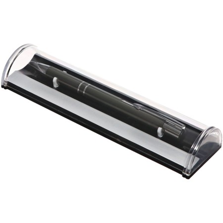 Gift, ballpoint, automatic "style" in a plastic case, New, gray-7