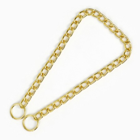 Collar - Metallic a single strain, 65 cm, wire thickness 3.5 mm, golden-3