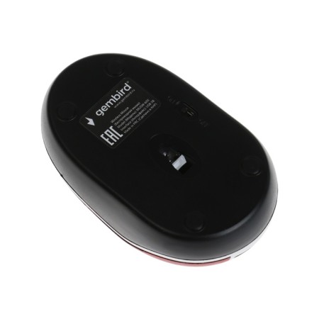 Mouse Gembird MusW-605, wireless, optical, 1200 dpi, 2xaaa, USB, red-4