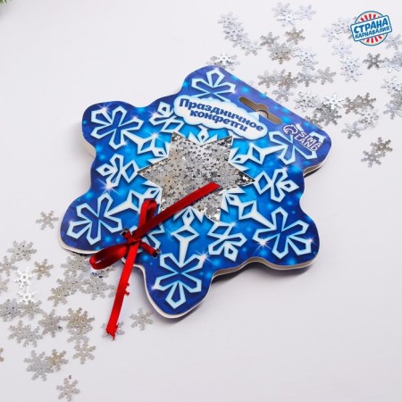 New Year's confetti "Snowflake", colored, for the New Year-1
