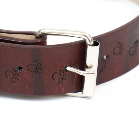 A collar with a base made of thermoplastic rubber with a paw embossing, 58 x 2.7 cm-2