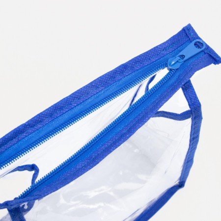 Lightning cosmetic bag, cornflower/transparent color-3
