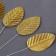 Set for decorating the cake "Leaves", 10 pcs., Color gold