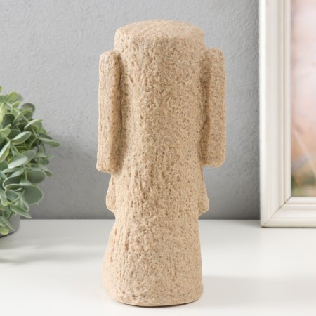 Polystone souvenir "Higherulus from Easter Island" Sand 10x9.5x22.5 cm-2